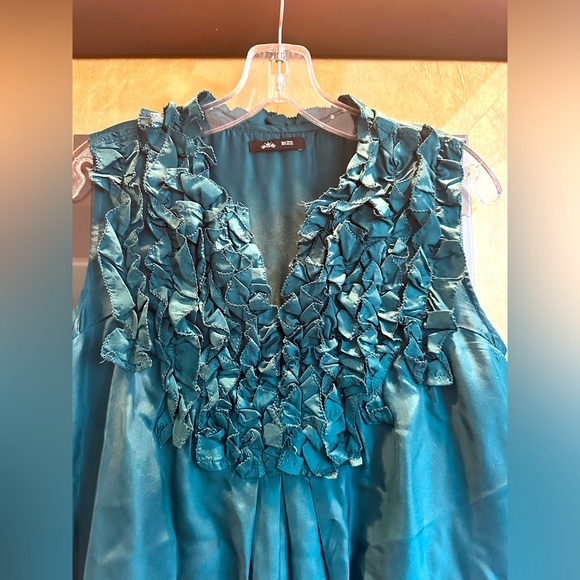 SILK SLEEVELESS TUNIC/DRESS w/ Belt| Size M - Picture 3 of 9